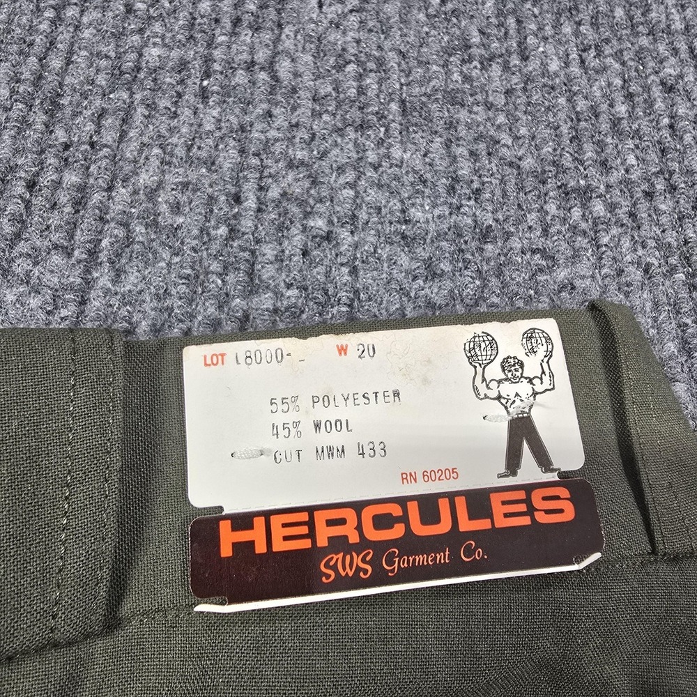 Sears Hercules Pants Mens 32x36 Green Wool Blend Workwear 40s 50s True Vintage